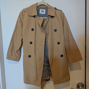Old Navy Tan Double Breasted Trench Coat Size XS Petite